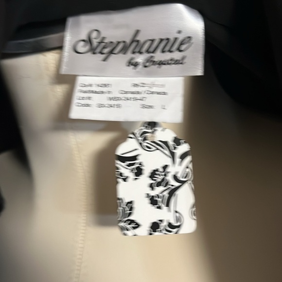 Polyester, black double breasted blazer with shoulder pads, NWT - Picture 6 of 6